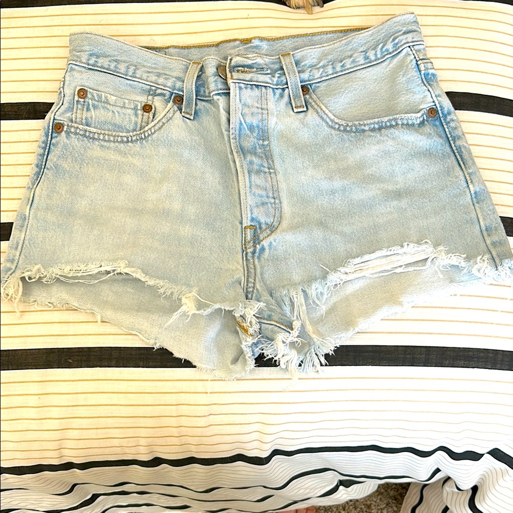 Levi's Blue Jean Shorts High-Waisted Vintage Style